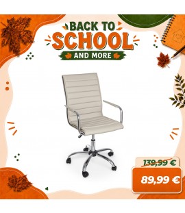 Poltrona Ufficio Ergonomica PERTH Con Braccioli (Tortora)